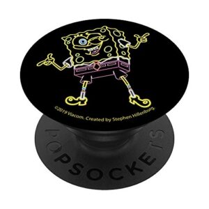 spongebob squarepants neon outline popsockets swappable popgrip