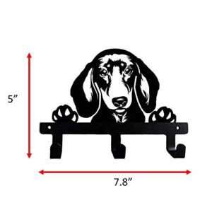 Fit Frenchie Dachshund Wiener Sausage Dog Shape Peek a Boo Metal Wall Hook for Leash Keys Clothes Towel Kitchen Mudroom Bedroom Bathroom