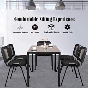 Giantex Set of 5 Conference Chair Elegant Design Stackable Office Waiting Room Guest Reception (32 H)