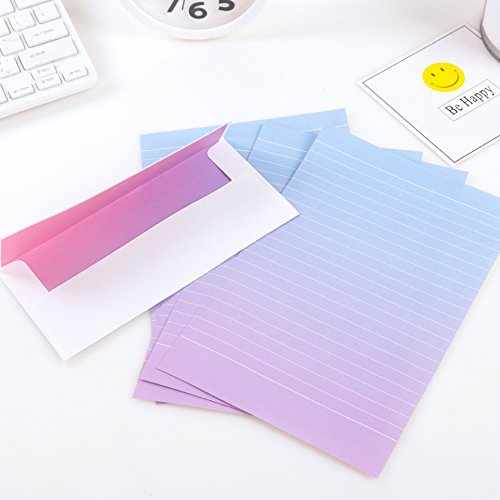 IMagicoo 36 Lovely Cute Writing Stationery Paper Letter Set with 18 Envelope + 1 Sheet Label Seal Sticker (8.3x5.6 Inch)