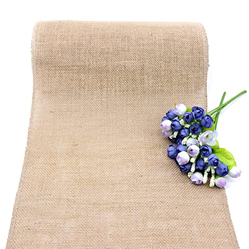 Tosnail 10 Yard Long 12" Wide Natural Burlap Fabric Roll for Craft Projects, Home Decor, Wedding Decor