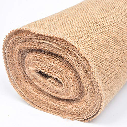 Tosnail 10 Yard Long 12" Wide Natural Burlap Fabric Roll for Craft Projects, Home Decor, Wedding Decor