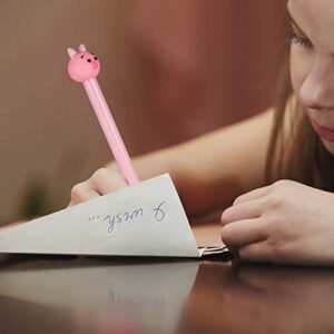 24 Pieces Cute Pig Writing Pen Pig Gel Ink Pen Pink Pig Roller Ball Gel Ink Pen with 0.5 mm Fine Point Black Ink Pen for Kids School Office Home Writing Present Supplies