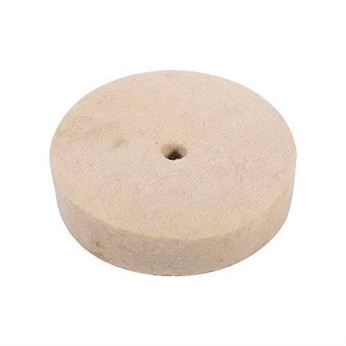 Mini Wheel Buffer 4 Inch Polishing Buffing Wheel, Wool Felt Metal Polishing Accessories Round Wheel Wool, 1 Inch Thickness