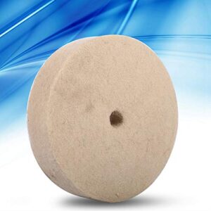 Mini Wheel Buffer 4 Inch Polishing Buffing Wheel, Wool Felt Metal Polishing Accessories Round Wheel Wool, 1 Inch Thickness