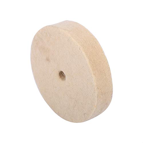 Mini Wheel Buffer 4 Inch Polishing Buffing Wheel, Wool Felt Metal Polishing Accessories Round Wheel Wool, 1 Inch Thickness