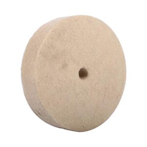 Mini Wheel Buffer 4 Inch Polishing Buffing Wheel, Wool Felt Metal Polishing Accessories Round Wheel Wool, 1 Inch Thickness