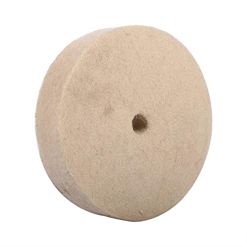 Mini Wheel Buffer 4 Inch Polishing Buffing Wheel, Wool Felt Metal Polishing Accessories Round Wheel Wool, 1 Inch Thickness