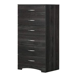 South Shore Step One 6-Drawer Lingerie Chest-Gray Oak