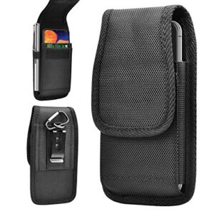 tiflook for samsung galaxy s22 ultra s23 s21 s20 fe s10 s9 s8 a12 a32 a52 a02s a13 note 20 ultra note 10 plus holster belt case with clip heavy duty rugged nylon cell phone pouch card holder,black