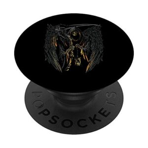 angel of death grim reaper scary halloween occult dark art popsockets swappable popgrip