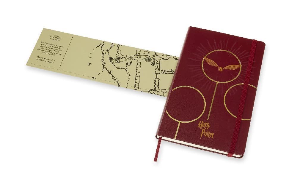 Moleskine Limited Edition Harry Potter Notebook, Hard Cover, Large (5" x 8.25") Ruled/Lined, Bordeaux Red (Book 6) 240 Pages