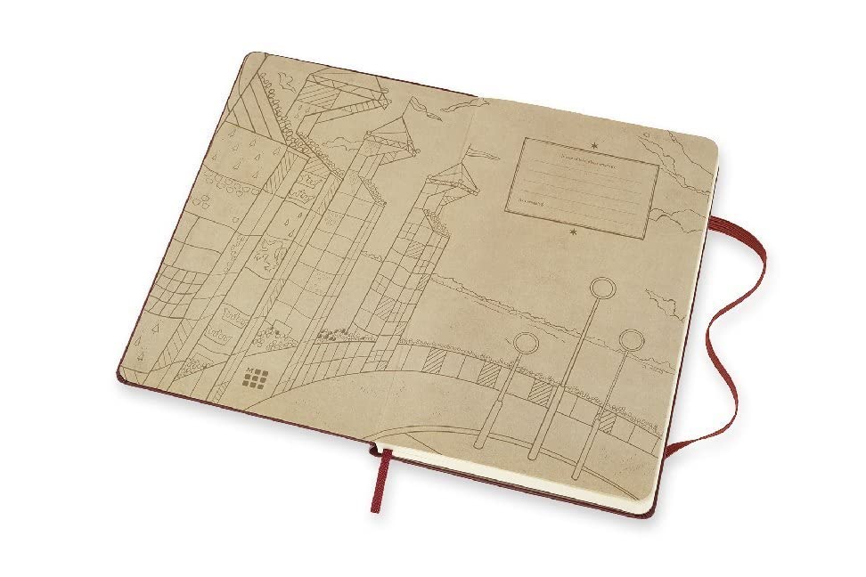 Moleskine Limited Edition Harry Potter Notebook, Hard Cover, Large (5" x 8.25") Ruled/Lined, Bordeaux Red (Book 6) 240 Pages