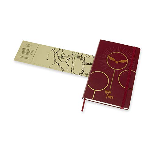 Moleskine Limited Edition Harry Potter Notebook, Hard Cover, Large (5" x 8.25") Ruled/Lined, Bordeaux Red (Book 6) 240 Pages