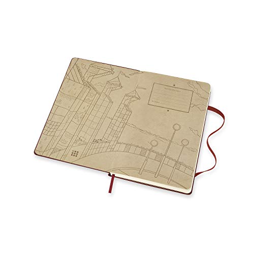 Moleskine Limited Edition Harry Potter Notebook, Hard Cover, Large (5" x 8.25") Ruled/Lined, Bordeaux Red (Book 6) 240 Pages