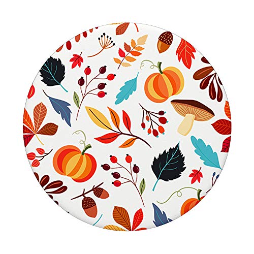 Fall Autumn Pumpkin Leaves Pattern for Thanksgiving PopSockets PopGrip: Swappable Grip for Phones & Tablets