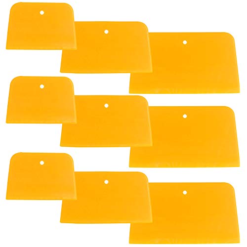 Set of 9 Body Filler Spreaders Automotive Body Fillers, SourceTon 4, 5, 6 Inch Reusable Plastic Spreader for Applying Fillers, Putties, Glazes, Caulks and Paint