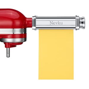 Pasta Maker Attachments Set for all KitchenAid Stand Mixer, including Pasta Sheet Roller, Spaghetti Cutter, Fettuccine Cutter by Nevku