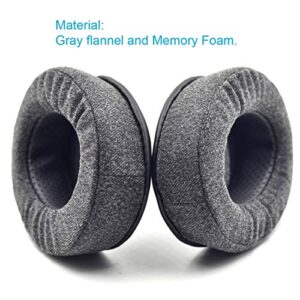 defean Upgrade Ear Pads Replacement Gray Flannel Memory Foam Compatible with Audio-Technica M40X M50 M50X MSR7 / Fostex T50RP / MDR 7506 / Hyperx Cloud Alpha hyperx Cloud Headset