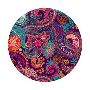Colorful Paisley Print Pattern Pink Purple Blue Phone Stand PopSockets PopGrip: Swappable Grip for Phones & Tablets