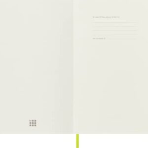 Moleskine Classic Notebook, Soft Cover, Large (5" x 8.25") Ruled/Lined, Lemon Green, 192 Pages