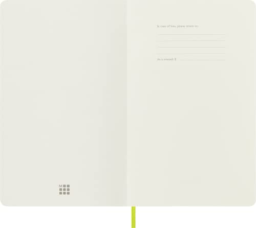 Moleskine Classic Notebook, Soft Cover, Large (5" x 8.25") Ruled/Lined, Lemon Green, 192 Pages