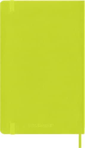 Moleskine Classic Notebook, Soft Cover, Large (5" x 8.25") Ruled/Lined, Lemon Green, 192 Pages