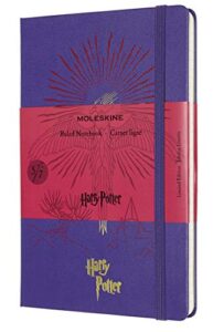 moleskine limited edition harry potter notebook, hard cover, large (5" x 8.25") ruled/lined, brilliant violet (book 5) 240 pages