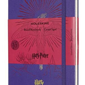 Moleskine Limited Edition Harry Potter Notebook, Hard Cover, Large (5" x 8.25") Ruled/Lined, Brilliant Violet (Book 5) 240 Pages