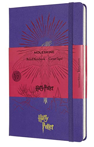 Moleskine Limited Edition Harry Potter Notebook, Hard Cover, Large (5" x 8.25") Ruled/Lined, Brilliant Violet (Book 5) 240 Pages