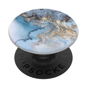 trendy cool blue teal watercolor pink white gold gift popsockets popgrip: swappable grip for phones & tablets