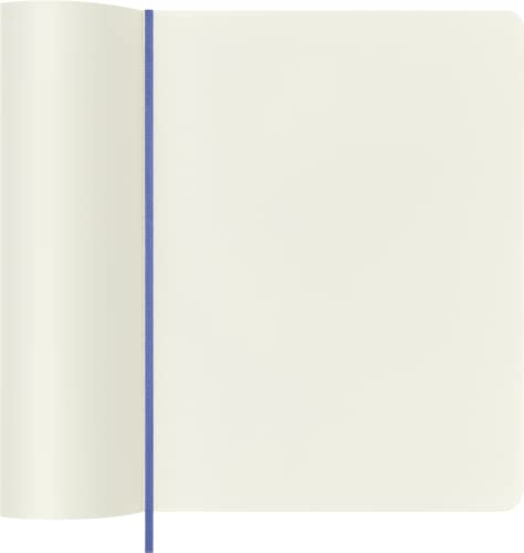 Moleskine Classic Notebook, Soft Cover, XL (7.5" x 9.5") Plain/Blank, Hydrangea Blue, 192 Pages
