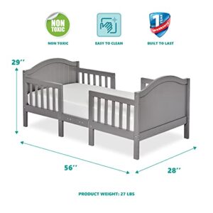 Dream On Me Portland 3 In 1 Convertible Toddler Bed in Steel Grey, Greenguard Gold Certified, JPMA Certified, Low To Floor Design, Non-Toxic Finish, Pinewood