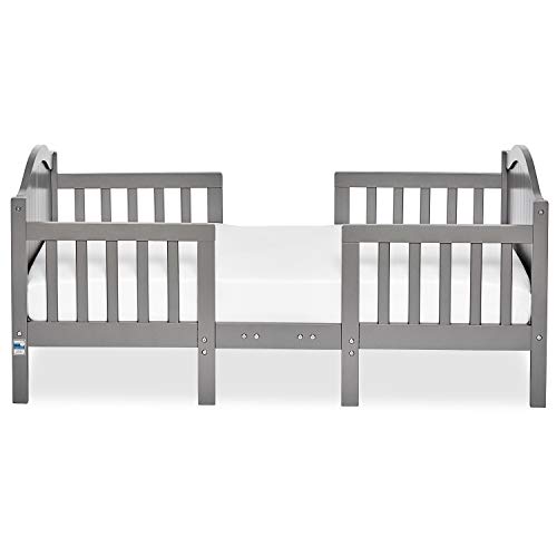 Dream On Me Portland 3 In 1 Convertible Toddler Bed in Steel Grey, Greenguard Gold Certified, JPMA Certified, Low To Floor Design, Non-Toxic Finish, Pinewood