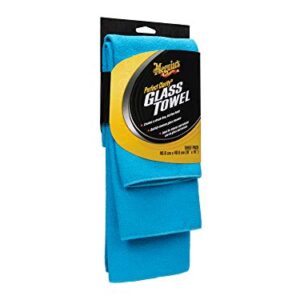 Meguiar's X190300 Perfect Clarity Glass Towels, Streak Free and Lint Free Finish - 3 Pack