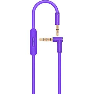 replacement inline remote mic extension audio cable cord for monster beats by dr dre solo solo hd studio wireless pro detox mixr executive pill headphones (purple)
