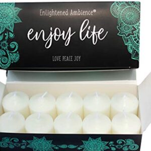 Enlightened Ambience Gardenia Scented Candles (10 Votives, White)