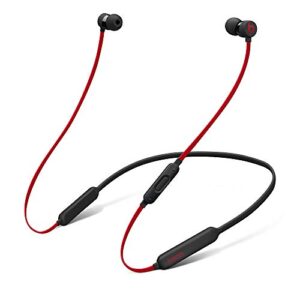 beatsx wireless earphones - apple w1 headphone chip, class 1 bluetooth, 8 hours of listening time - black-red