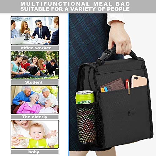 banbrick Lunch Bag,Foldable Insulated Lunch Box,Large Cooler Tote Bag for Women and Men,Kids Lunch Bag, Lunch Bag for adults,Thermal Lunch Bag for Work/Picnic/Hiking