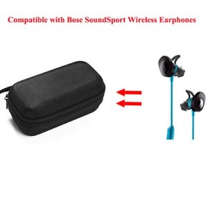 Replacement Zipper EVA Portable Protective Carrying Case Storage Bag Compatible with Bose SoundSport Free Bose SoundSport Wireless in-Ear Earphones AirPods Sony WF-1000X Earbuds Headphones Accessorie