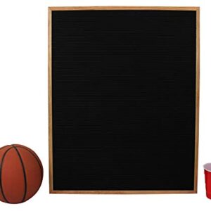 Executive Office Solutions Extra Large Changeable Letter Board - Black Felt With Solid Oak Frame, Wall Mount, Canvas Bag, Letter Clippers, Letter Box and 450 Characters 24 x 30 Black (LB5)