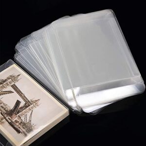 100 Packs Clear Plastic Crystal Boxes Transparent Greeting Card Photo Storage Cases Soft Fold Design Protects Letters Photos