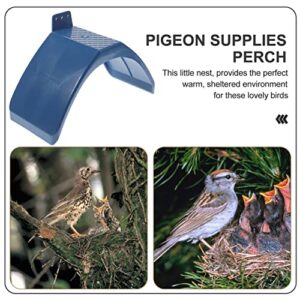 POPETPOP Pigeon Rest Stand-10pcs Plastic Pigeon Perch Dove Rest Stand Frame Grill Dwelling Pigeon Perches Roost for Bird Supplies (Blue)