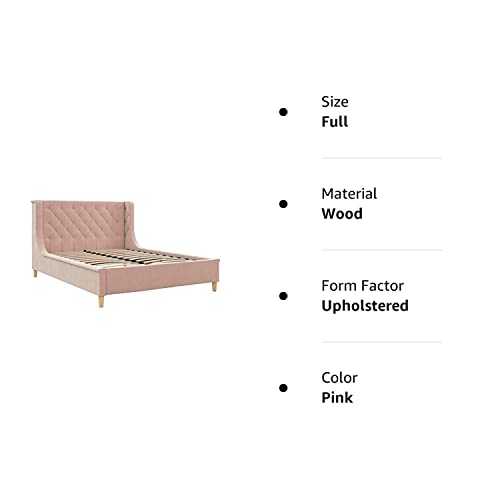 Little Seeds Monarch Hill Ambrosia Pink Full Size Upholstered Bed,