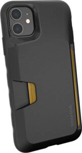 smartish iphone 11 wallet case - wallet slayer vol. 1 [slim + protective] credit card holder (silk) - black tie affair