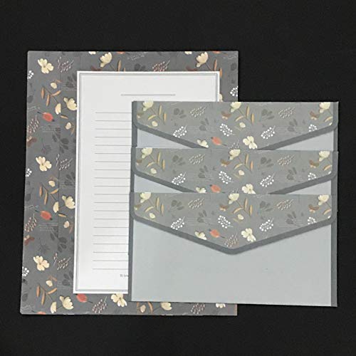 Lined Writing Stationery Paper and Envelopes - Letter Stationery Set - 48 Letter Writing Paper Set with 24 Envelope,H166