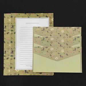 Lined Writing Stationery Paper and Envelopes - Letter Stationery Set - 48 Letter Writing Paper Set with 24 Envelope,H166