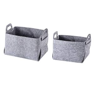 Colorido Detachable Folding Felt Sundries Basket Dirty Clothes Storage for Living Room Bedroom Light Grey S
