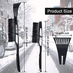 Frienda 2 Pieces Ice Scraper Mitt Snow Waterproof Remover and Black Snow Brush with Windshield Ice Snow Frost Scrapers for Car Roof Bumpers Windshield