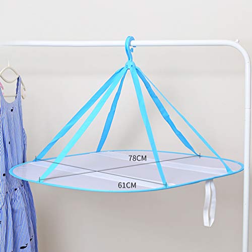 IMIKEYA Collapsible Laundry Drying Rack Hanging Flat Clothes Rack Strong Hanging Folding Mesh Drying Rack Heavy Duty Space Saving Sweater Dryer for Indoor and Outdoor Hat Rack Dishes Drying Rack